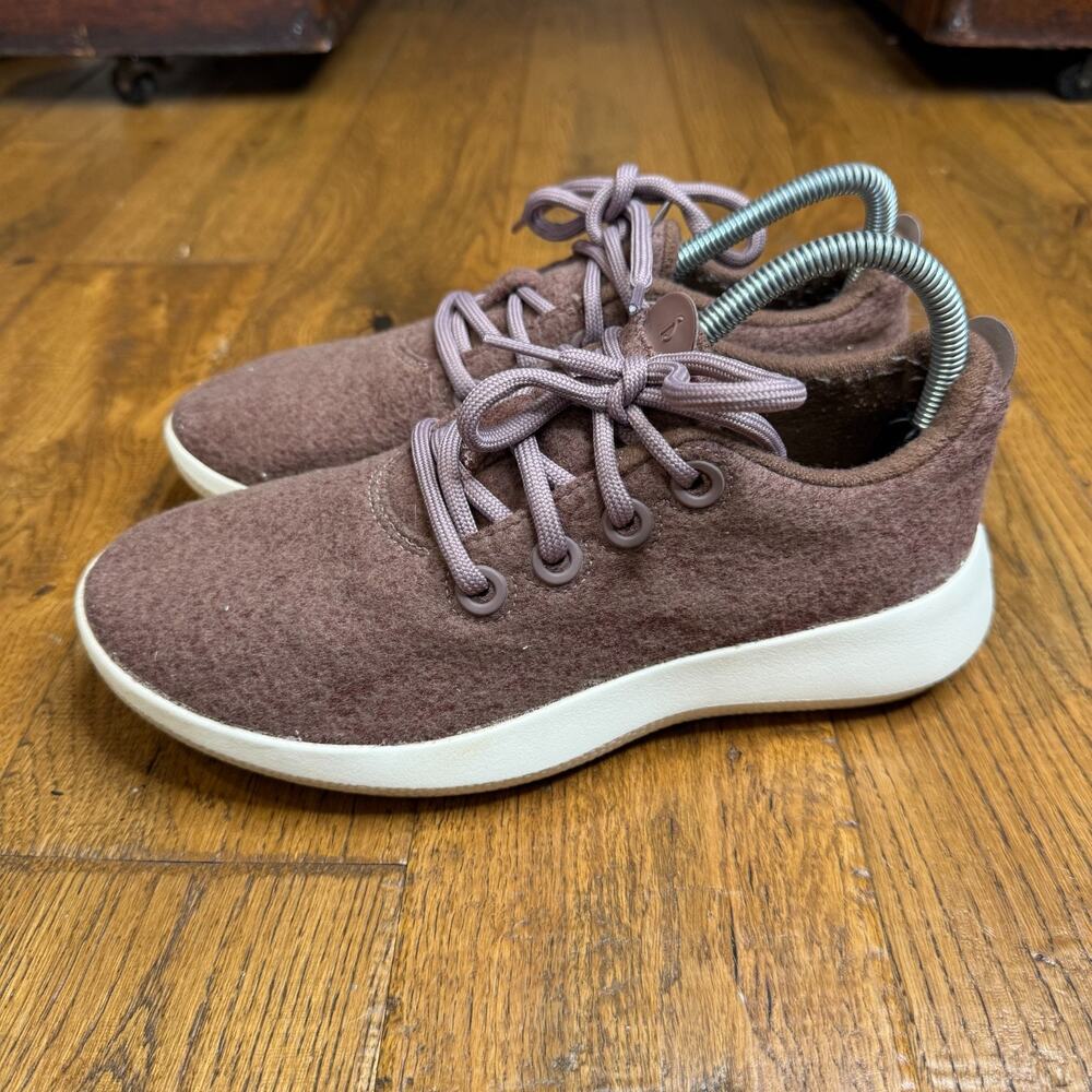 Allbirds Mauve Wool Runners Sneakers Shoes Womens Sz 8 Comfy Lace Up - Picture 3 of 7